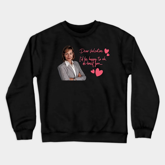 CJ Cregg Valentine's Card Crewneck Sweatshirt by baranskini